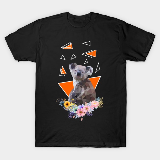 Koala with flowers T-Shirt by Jackson Lester